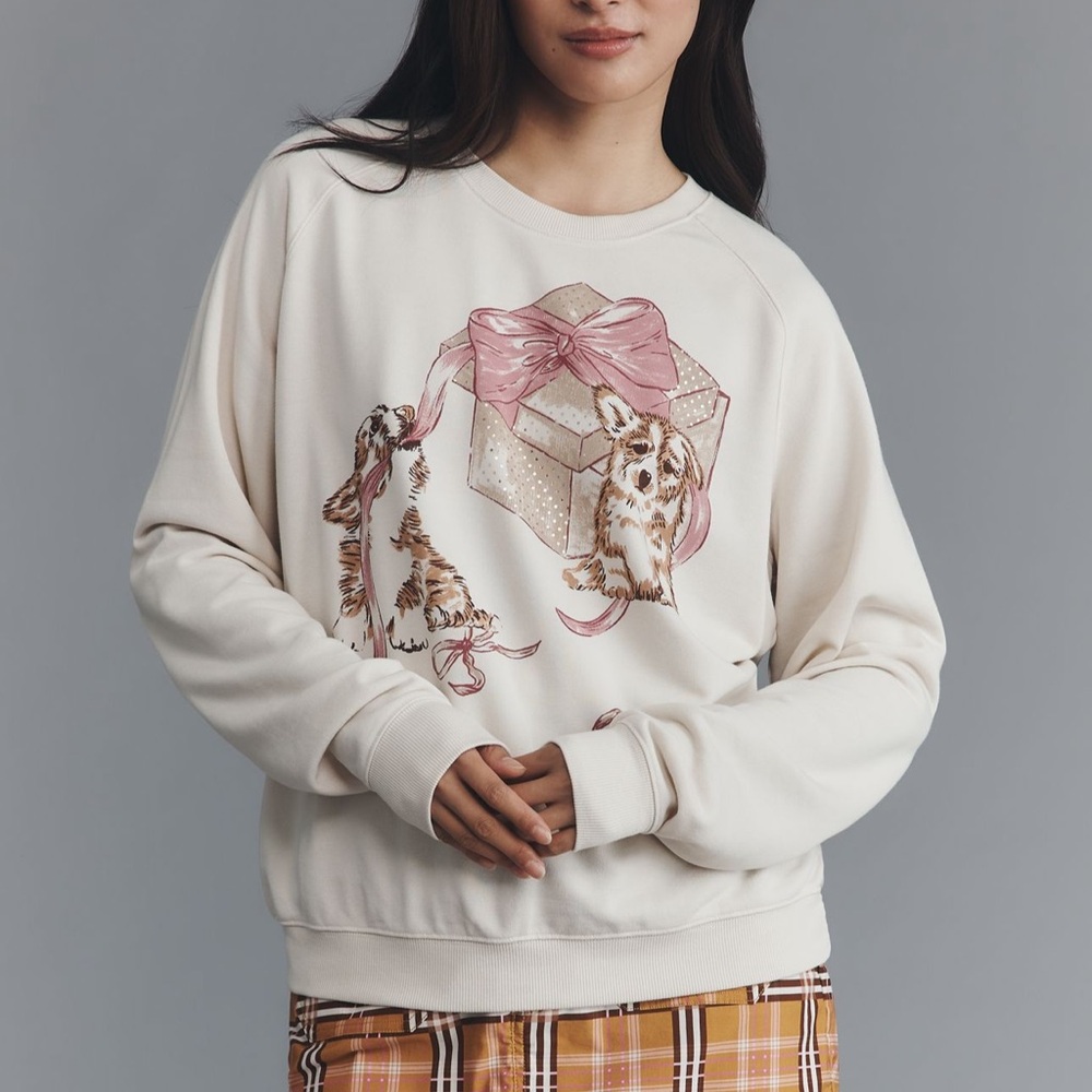 ANTHROPOLOGIE MAEVE ANIMAL FRIENDS CREWNECK SWEATSHIRT NWT - Picture 4 of 5